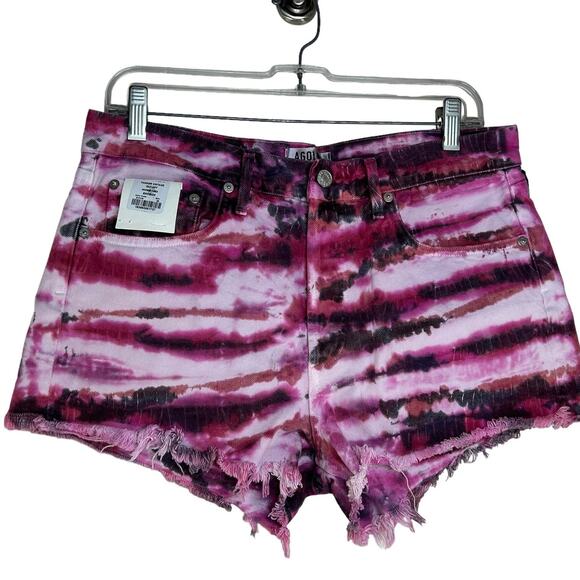 AGOLDE Parker Shorts Size 28 Envision Tie Dye Cutoff Distressed NWT - Picture 1 of 10